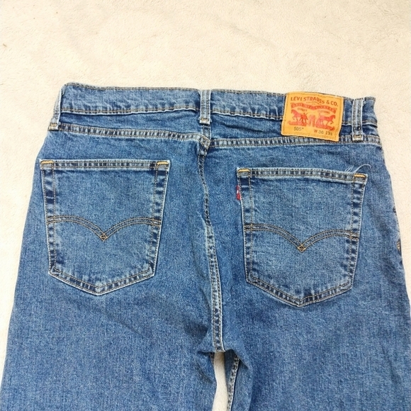 Levi's 505 Men's Regular Fit Straight Leg Jeans - Picture 7 of 14